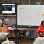 職員が二人羽織を披露しました。