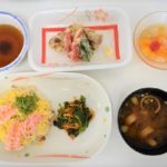 ちらし寿司と天ぷら