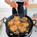 サクッと揚がったかき揚げ