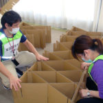 段ボールベッドの設置1