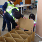 段ボールベッドの設置2